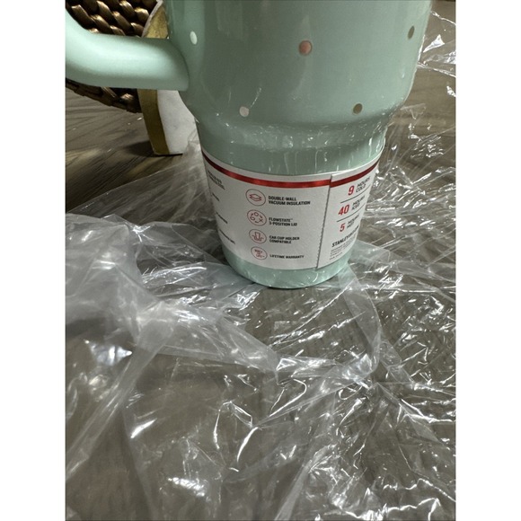 Stanley 30oz Quencher Tumbler - Peppermint Polka Dot - Target Exclusive NEW - Picture 4 of 7